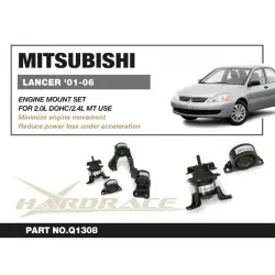 Hardrace Q1308 Set supporto motore indurito Mitsubishi Lancer Mirage - 
