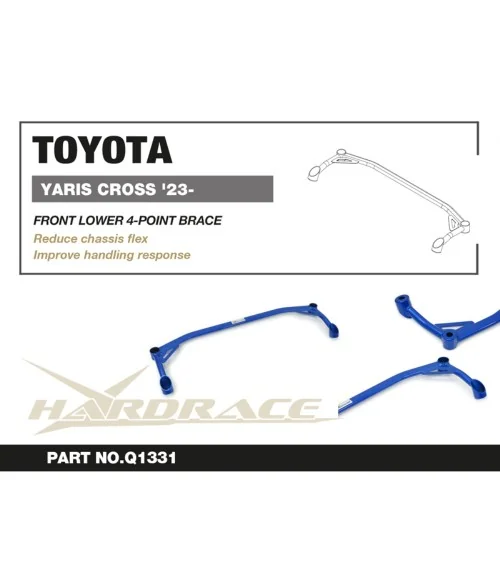 Hardrace Q1331 Front Lower 4-point Brace Toyota Yaris cross - 
