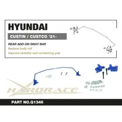 Barra stabilizzatrice posteriore aggiuntiva Hardrace Q1346 Hyundai Custin / custo - 