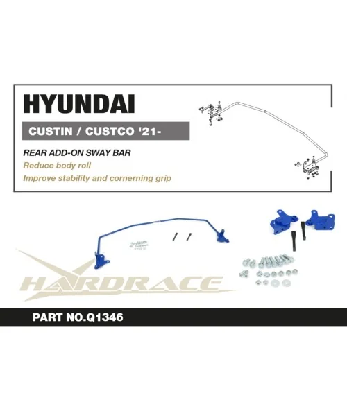 Hardrace Q1346 Rear Add-on Sway Bar Hyundai Custin / custo - 