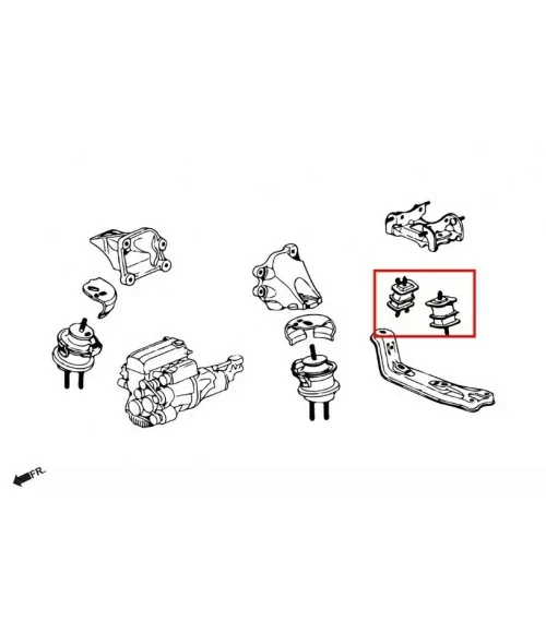 Hardrace 7329 Supporti Trasmissione Cambio Honda S2000 - 
