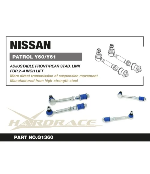Hardrace Q1360 Front/rear Adj. Stabilizer Link Nissan Patrol - 