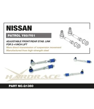 Hardrace Q1360 Front/rear Adj. Stabilizer Link Nissan Patrol - 