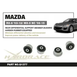 Boccola di supporto del differenziale posteriore Hardrace Q1377 Mazda RX-8, MX-5 MIATA - 