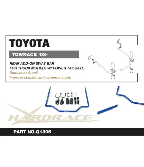 Hardrace Q1395 Rear Add-on Sway Bar Toyota Townace / liteace - 
