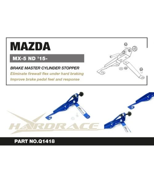 Hardrace Q1418 Brake Master Cylinder Stopper Mazda MX-5 MIATA - 