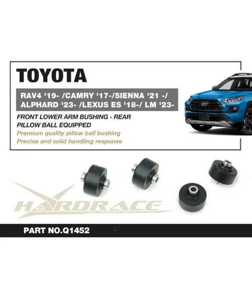 Hardrace Q1452 Front Lower Arm Bushing - Rear Toyota, Lexus - 