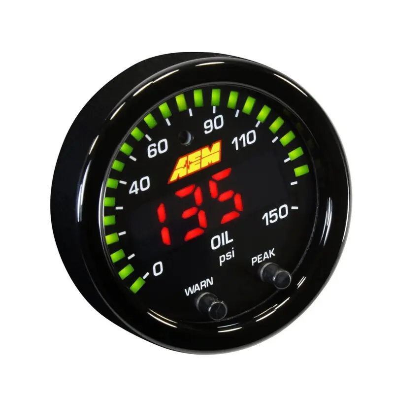 AEM 30-0307 X-Series Oil Pressure Gauge 10 BAR-150 PSI - AEM 30-0307 X-Series Oil Pressure Gauge 10 BAR-150 PSI -