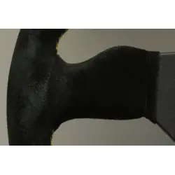 Volante Personal Grinta 330 mm, Pelle Nera Scamosciata, Cucitura Gialla - 