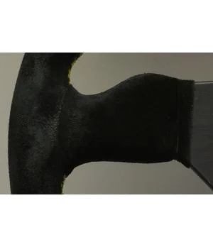 Volante Personal Grinta 330 mm, Pelle Nera Scamosciata, Cucitura Gialla - 