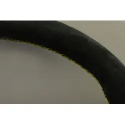 Personal Grinta 330 mm Steering Wheel, Black Leather, Yellow Stiching - 