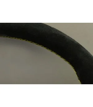 Personal Grinta 330 mm Steering Wheel, Black Leather, Yellow Stiching - 