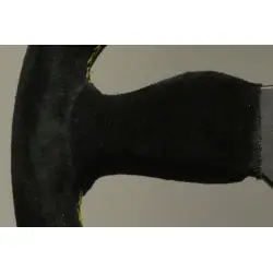 Personal Grinta 350 mm Steering Wheel, Black Leather, Yellow Stiching - 