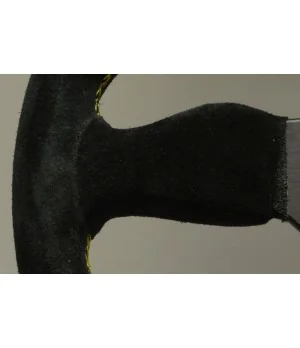 Personal Grinta 350 mm Steering Wheel, Black Leather, Yellow Stiching - 