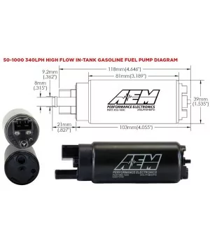 AEM 50-1000 Universal 340 Lph Fuel Pump - 