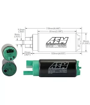 AEM 50-1200 Universal 340 Lph Fuel Pump - E85 - 