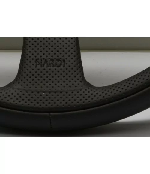 Nardi Twin 350 mm Steering Wheel, Black Leather - 