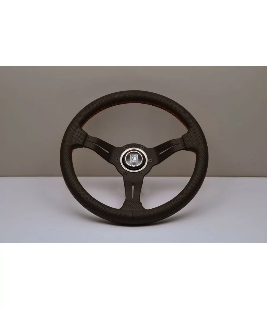 Volante Nardi Deep Corn 330 mm, Pelle Traforata Nera - 