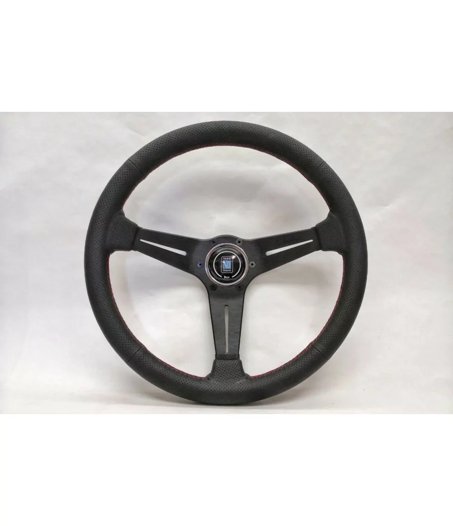 Volante Nardi Deep Corn 350 mm, Pelle Traforata Nera - 