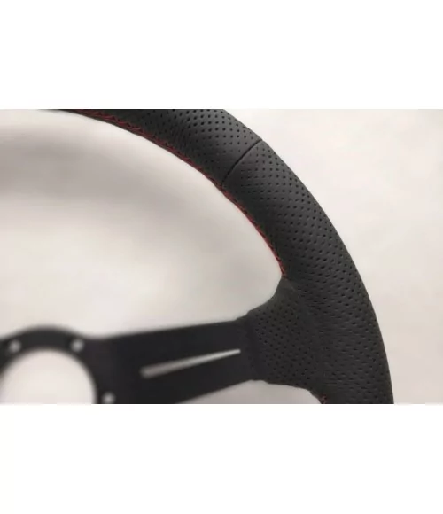 Volante Nardi Deep Corn 350 mm, Pelle Traforata Nera - 