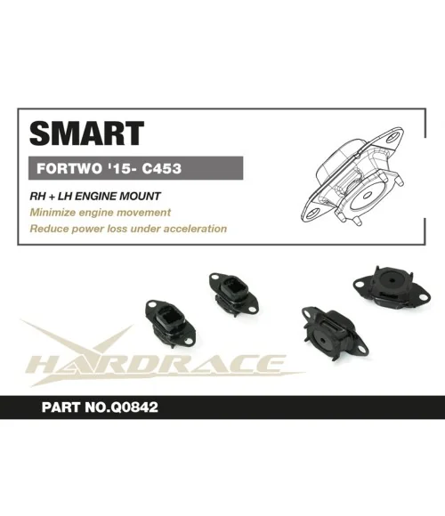 Hardrace Q0842 Engine Mount Mercedes-benz Smart - 