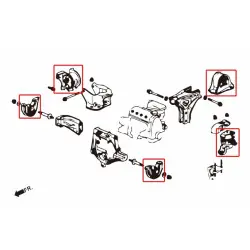 Hardrace 5827 Supporto motore indurito Honda Civic - 