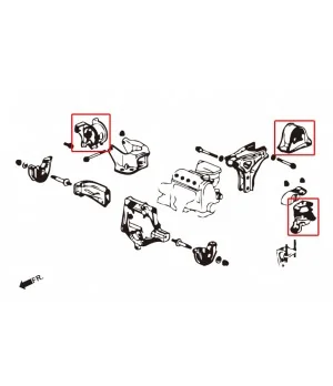 Hardrace 5827-A Harden Engine Mount Honda Civic - 