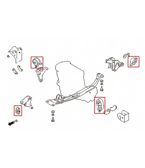 Hardrace 5834 Reinforced Engine Mount Nissan Primera - 