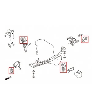 Hardrace 5834 Reinforced Engine Mount Nissan Primera - 