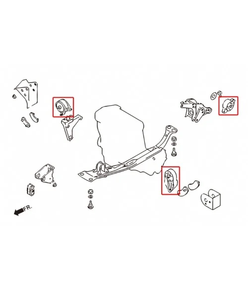 Hardrace 5836 Supporto motore rinforzato Nissan Primera - 