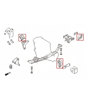 Hardrace 5836 Supporto motore rinforzato Nissan Primera - 