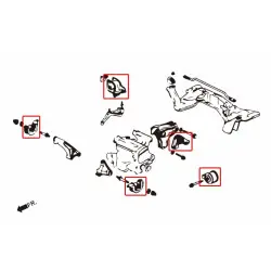 Hardrace 5837 Supporto motore indurito Honda Civic - 