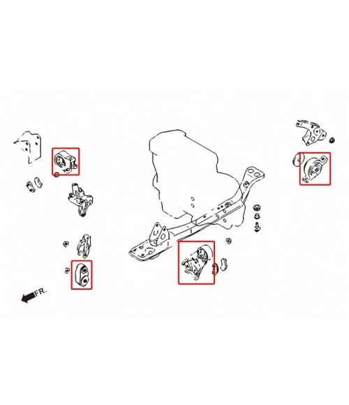 Hardrace 5841 Reinforced Engine Mount Nissan March - 