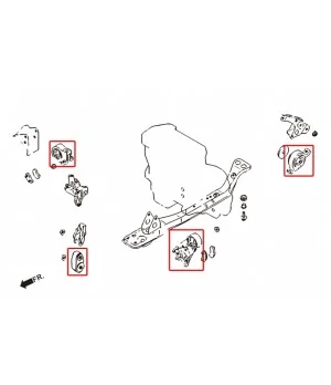 Hardrace 5841 Reinforced Engine Mount Nissan March - 