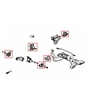 Hardrace 5844 Harden Engine Mount Honda Civic, Crx, Integra - 