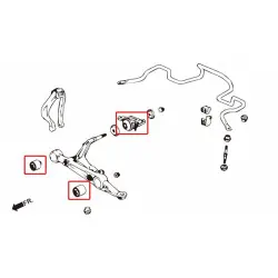 Hardrace 6102 Front Lower Arm Bushing Honda Civic, Crx, Integra - 