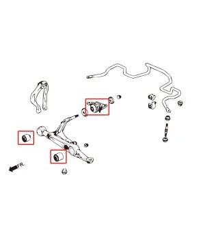 Boccola braccio inferiore anteriore Hardrace 6102 Honda Civic, Crx, Integra - 