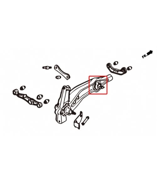 Boccola del braccio oscillante posteriore Hardrace 6106 Honda - 