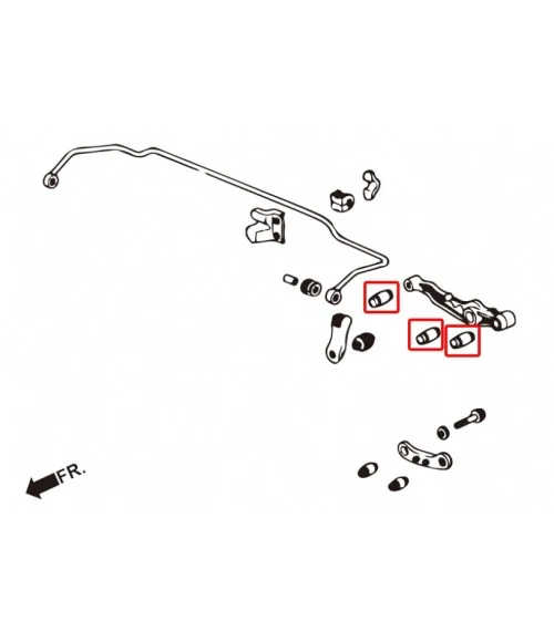 Hardrace 6133 Rear Lower Arm Bushing Honda Civic - 