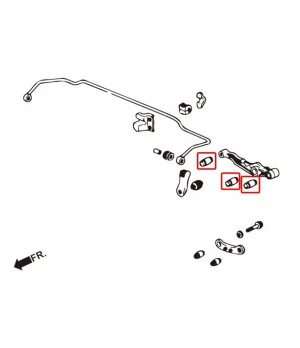 Hardrace 6133 Rear Lower Arm Bushing Honda Civic - 
