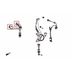 Boccola braccio superiore anteriore Hardrace 6134 Honda Civic - 