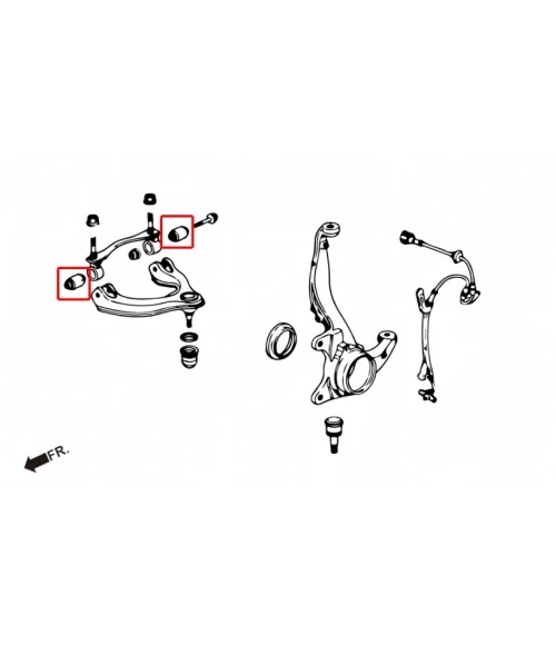 Hardrace 6135 Front Upper Arm Bush Honda Civic, Crx, Integra - 