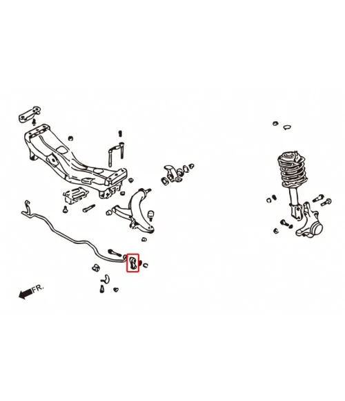 Kit di collegamento stabilizzatore anteriore rinforzato Hardrace 6141 Subaru Forester, Impreza, Legacy/outback - 