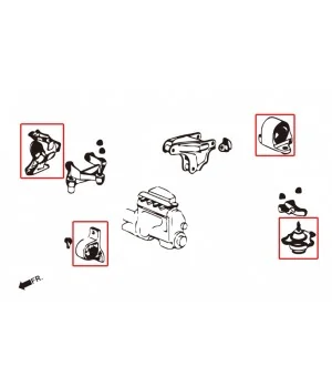 Hardrace 6209 Supporto motore indurito Honda Civic - 