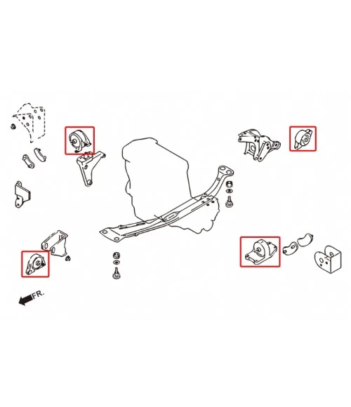 Hardrace 6214 Reinforced Engine Mount Nissan Primera - 