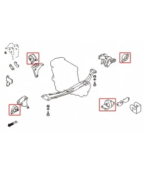 Hardrace 6214 Reinforced Engine Mount Nissan Primera - 