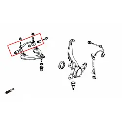 Hardrace 6228 Front Upper Arm Bushing Repair Kit Honda - 