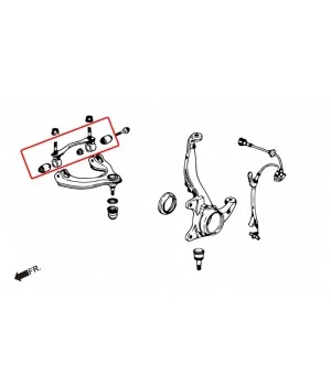 Hardrace 6228 Front Upper Arm Bushing Repair Kit Honda - 