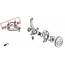 Hardrace 6229 Front Upper Arm Bushing Assy Honda Civic, Crx, Integra - 