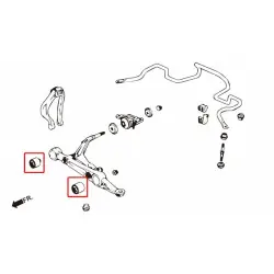 Boccola braccio inferiore anteriore Hardrace 6256-H Honda Civic, Crx, Integra - 